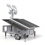 Mobile Solar Security Surveillance Light Tower With 3*460 W Solar Panels for sale