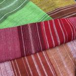 Yarn - dyed Sustainable Multi Stripe Linen Cotton Blend Fabric for sale