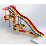 Customization Aqua Tobogan Water Slide Spiral Rainbow Water Slide for sale