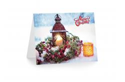 China 3D 12x17cm Greeting Card Lenticular Printing Services  With Customized X-mas Images supplier