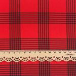Woven 200gsm 40s Red Check And Stripe Fabrics Polyester Gingham Fabric