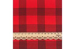 China Woven 200gsm 40s Red Check And Stripe Fabrics Polyester Gingham Fabric supplier
