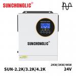 Hybrid Solar Power Inverter With 450V PV Input 2KW Output 230Vac Real Time Monitoring for sale
