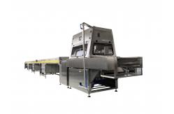 China Automatic Biscuit Coating Wafer Snack Food Chocolate Enrobing Machine With Cooling Tunnel supplier