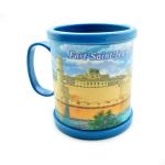 Custom Plastic Mug Sublimation Printing Logo, Soft Touch PVC Rubber 2D Flat or 3D Embossed Logo For Option for sale