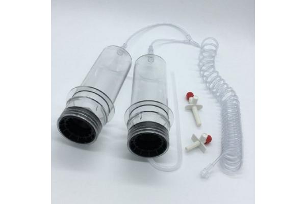 PP PVC Medrad Ct Syringes Dual Head 200ml With Check Valve