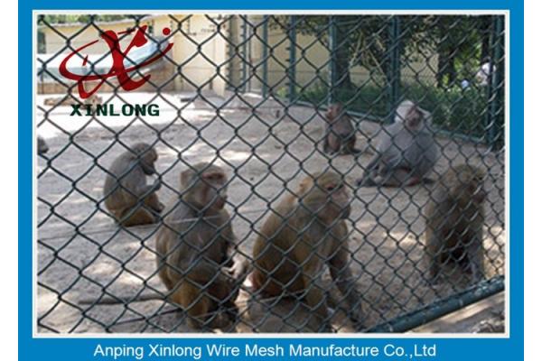 PVC Coated Chain Link Fence For Building Site / Courtyard / Park