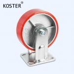 Customization and Thickness Options for 4-10 Inch Red PU Steel Core Heavy Duty Caster for sale