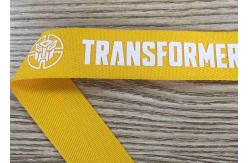China Silk Screen Printed Webbing Woven Tape With Customized Pattern Poly Band supplier