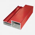 ISO14001 Red Powder Coated Aluminium Extrusions For Decoration Section for sale