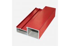 China ISO14001 Red Powder Coated Aluminium Extrusions For Decoration Section supplier