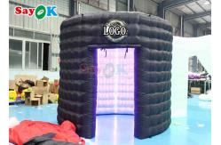 China Custom Black Inflatable Dome Tent Birthday Party Inflatable Led 360 Photo Booth Enclosure supplier