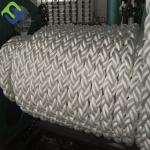 High Quality White Polyester 8 Strands Marine Rope Mooring Rope for sale