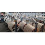60KN Aluminum Nylon Sheaves Pulleys Three Sheave Transmission Stringing Blocks