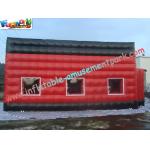 Red Durable Inflatable Party Tent PVC Coated Nylon With Cube Design for sale