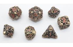 China Antiwear Portable Tiny Metal Dice , Durable Gemstone Polyhedral Dice Set supplier