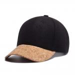 Wood Brim 5 Panel Snapback / Polyester Wood Bill Hats Baseball Cap for sale