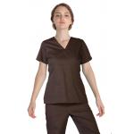 155 GSM Women Polyester Spandex Short Sleeves Scrubs Medical Uniform