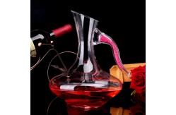 China Classical Design Round Wine Decanter , Hand Blown Lead Free Glass Decanter supplier