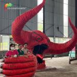 Red Monster Custom Made Animatronics Outdoor Amusement Park Decoration for sale