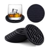Black Rubber Silicone Drink Coasters Cup Mat For Car Bar Coffee Mug Beer for sale