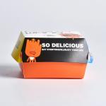 Eco-friendly customized hamburger takeaway food packaging clam shell paper burger box