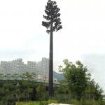 Microwave Communication Camouflage Monopole Tower Broadcasting / 4g / Cell Phone Signal for sale