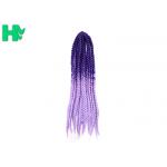 Braid Purple 24 Inch Synthetic Hair Pieces , False Hair Pieces Hair Extensions Type for sale