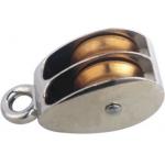 DR-7320B Double Rigid Eye Die Cast Pulley Golden Color Wheel Pulley Block for sale