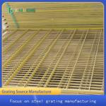Yellow Plastic Dipping Carbon Steel Grating For Chicken House Fencing for sale