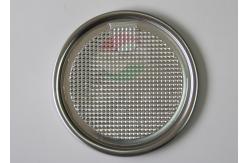 China Round mini embossed aluminium foil lids , light weight easy open can lid supplier