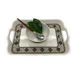 18 Inch Melamine Dinner Plate Tray Dinnerware Imitation Porcelain for sale