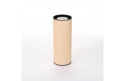 China Gold Stamping Paper Composite Cans Custom Cylinder Round Tube Packaging With Lid supplier