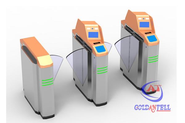 RS485 Card Swiping 600mm Width Barcode Scanner Turnstile