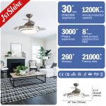 42 Retractable Ceiling Fan Light With Remote Control DC Motor