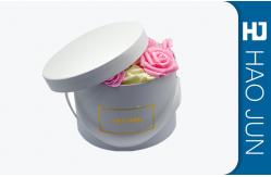 China Custom Printed Recycled White Paper Cardboard Flower Boxes With Handle supplier
