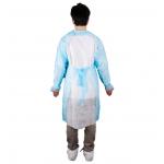 Medical Disposable CPE Isolation CPE Gown With Apron Style Neck And Thumb Cuffs for sale