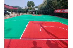 China Red Matte PP Recyclable Interlocking Sports Tiles 20mm Thickness supplier