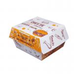 Customized Logo Acceptable Disposable Kraft Paper Burger Box for Eco-Friendly Fast Food Packaging for sale