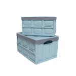 Ultralight OEM Collapsible Plastic Box , Detachable Folding Crate With Lid for sale