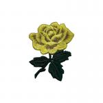 Heat Press Rose Flower Embroidered Hat Patches With Iron On Backing for sale