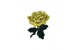 China Heat Press Rose Flower Embroidered Hat Patches With Iron On Backing supplier