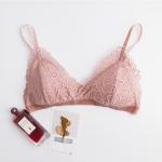 Girls Beautiful Underwear Sexy 19mm Mulberry Silk Bra With Lace Western Strap for sale
