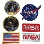 200mm USA NASA Patch Loop Fasteners Military Embroidered Patches for sale
