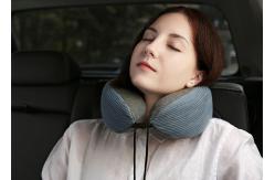 China Super Soft Neck Support Travel Pillow Folding Car Airplane U Shaped Roll supplier