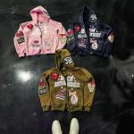 Zipper Distressed Applique Embroidery Hoodie For Men 200 Grams To 500 Grams for sale
