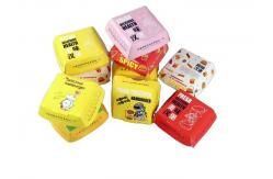 China Recyclable Paper Cardboard Hamburger Box for Fast Food Custom Printed and Disposable supplier