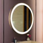 Golden Metal Framed Makeup Mirror for Home Hanging Decorative in Fitness Gym Center for sale