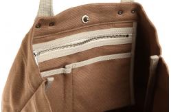 China Khaki Cotton Recyclable 35*37*11CM 21oz Canvas Tote Bag supplier