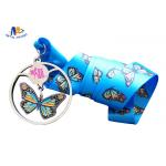 Shiny Silver Stock Dancing Butterfly Relief Medals Cut Out With Sublimated Ribbon